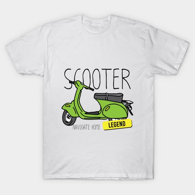 Scooter Navigate home T-Shirt by Janvfx